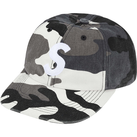 Supreme Pigment Coated Canvas S Logo 6-Panel "Snow Camo"