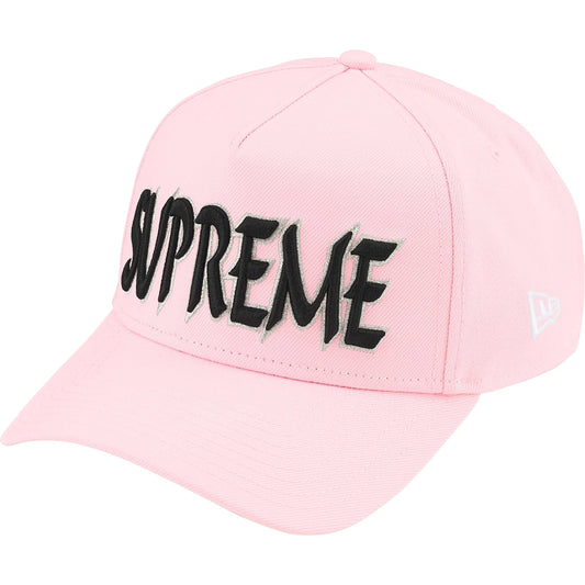 Supreme Sharp Spellout Adjustable New Era "Light Pink"