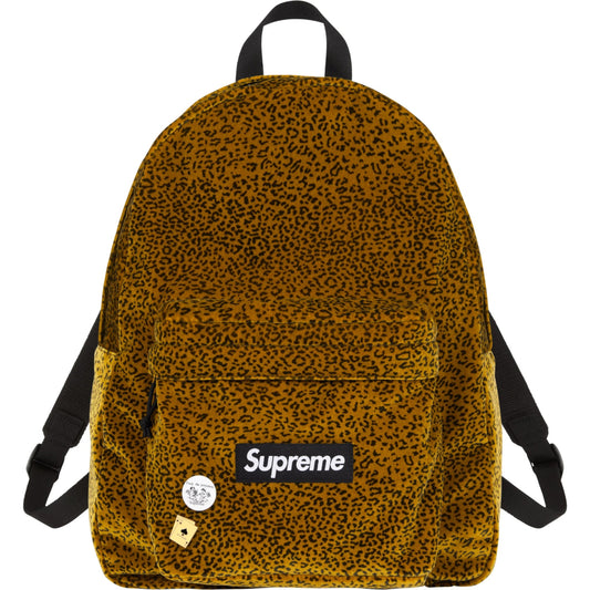 Supreme Velvet Backpack "Tan Leopard"