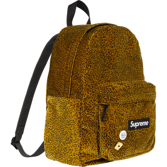Supreme Velvet Backpack "Tan Leopard"