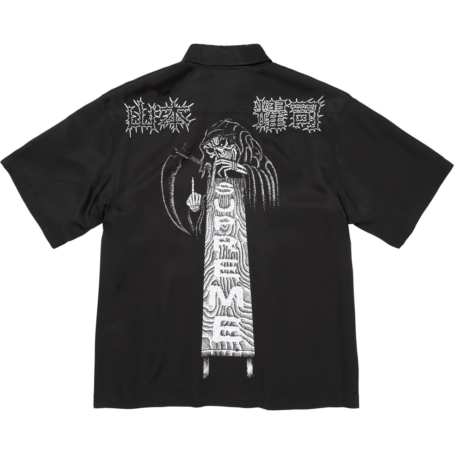 Supreme Y’s Silk Zip Up S/S Shirt "Black"