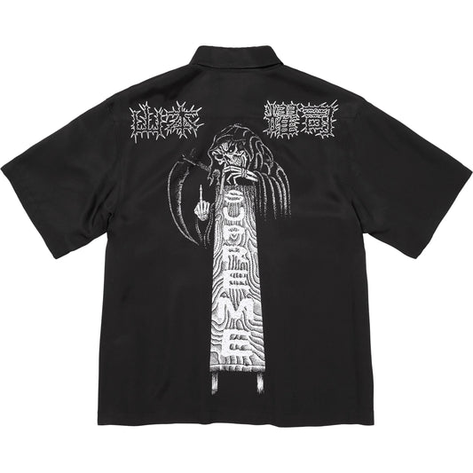 Supreme Y’s Silk Zip Up S/S Shirt "Black"