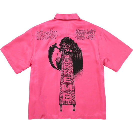 Supreme Y’s Silk Zip Up S/S Shirt "Pink"