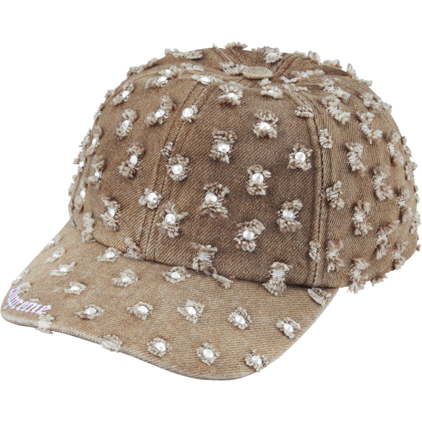 Supreme Hole Punch Rhinestone Denim 6-Panel "Brown"