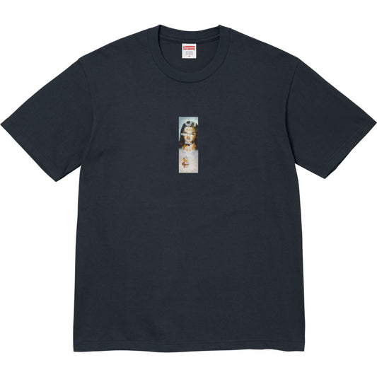 Supreme Prayer Card Box Logo Tee "Navy"