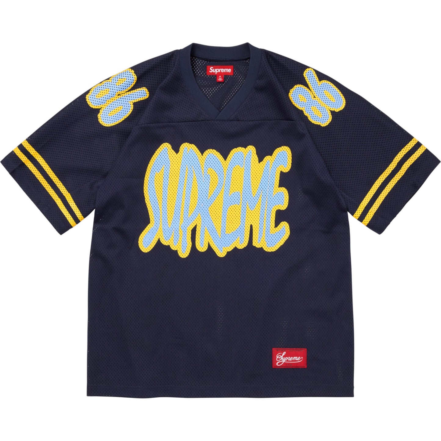 Supreme Reflective Football Jersey "Navy"