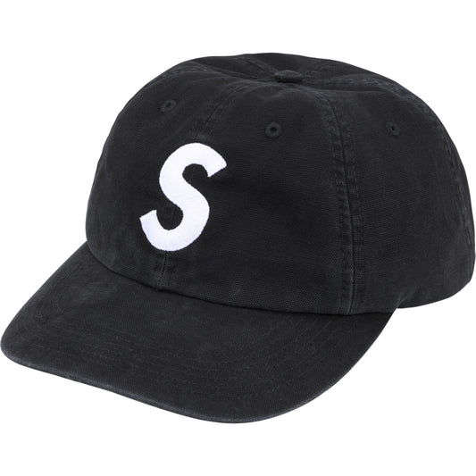 Supreme Washed Canvas S Logo 6-Panel "Black"