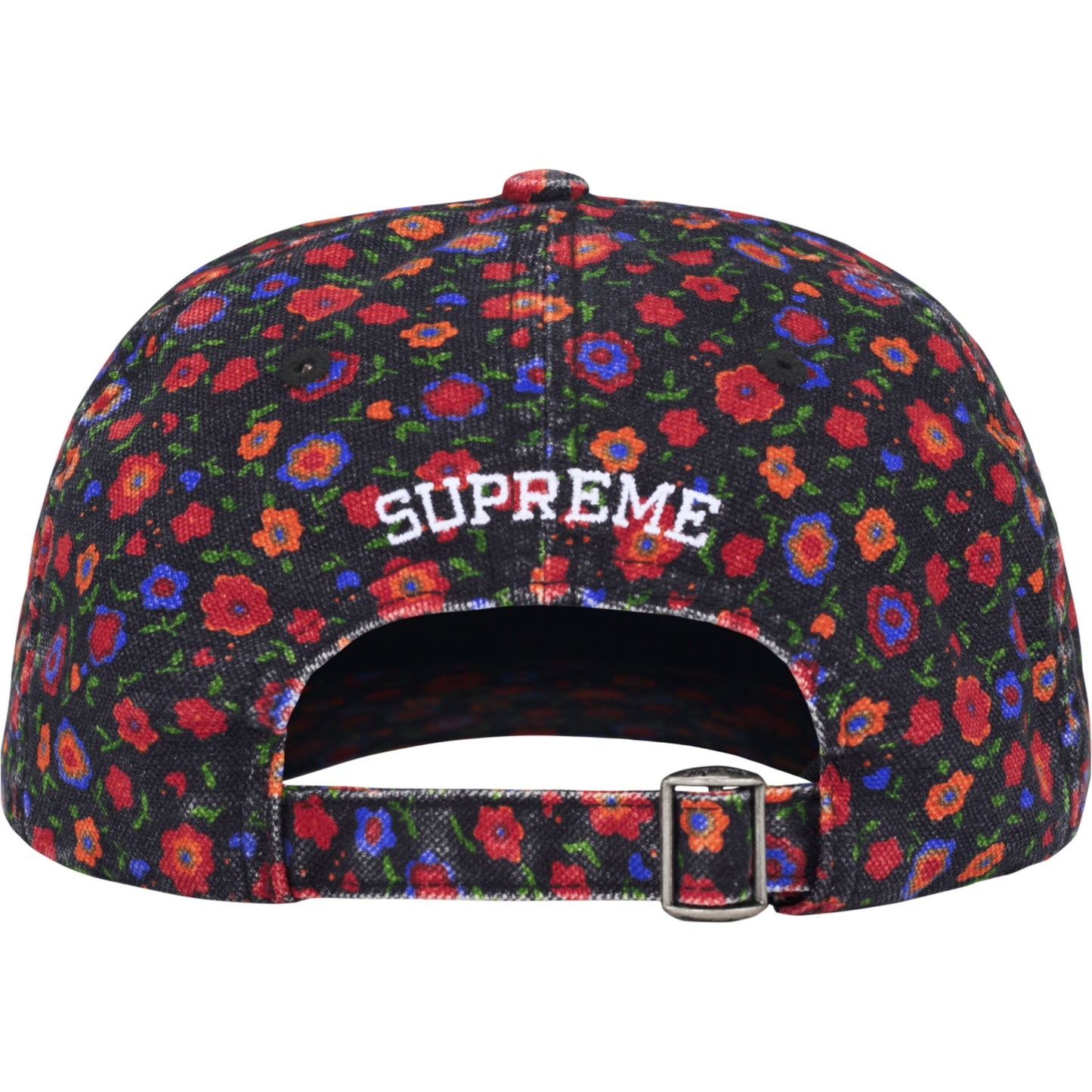 Supreme Washed Canvas S Logo 6-Panel "Floral"