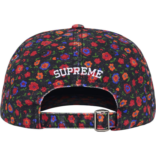 Supreme Washed Canvas S Logo 6-Panel "Floral"