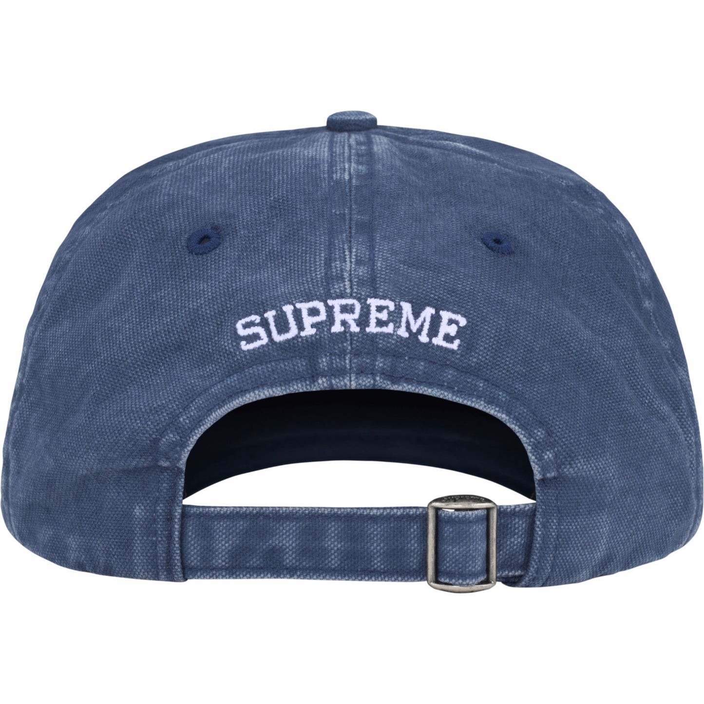 Supreme Washed Canvas S Logo 6-Panel "Navy"