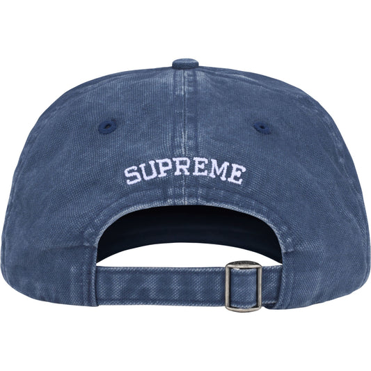 Supreme Washed Canvas S Logo 6-Panel "Navy"