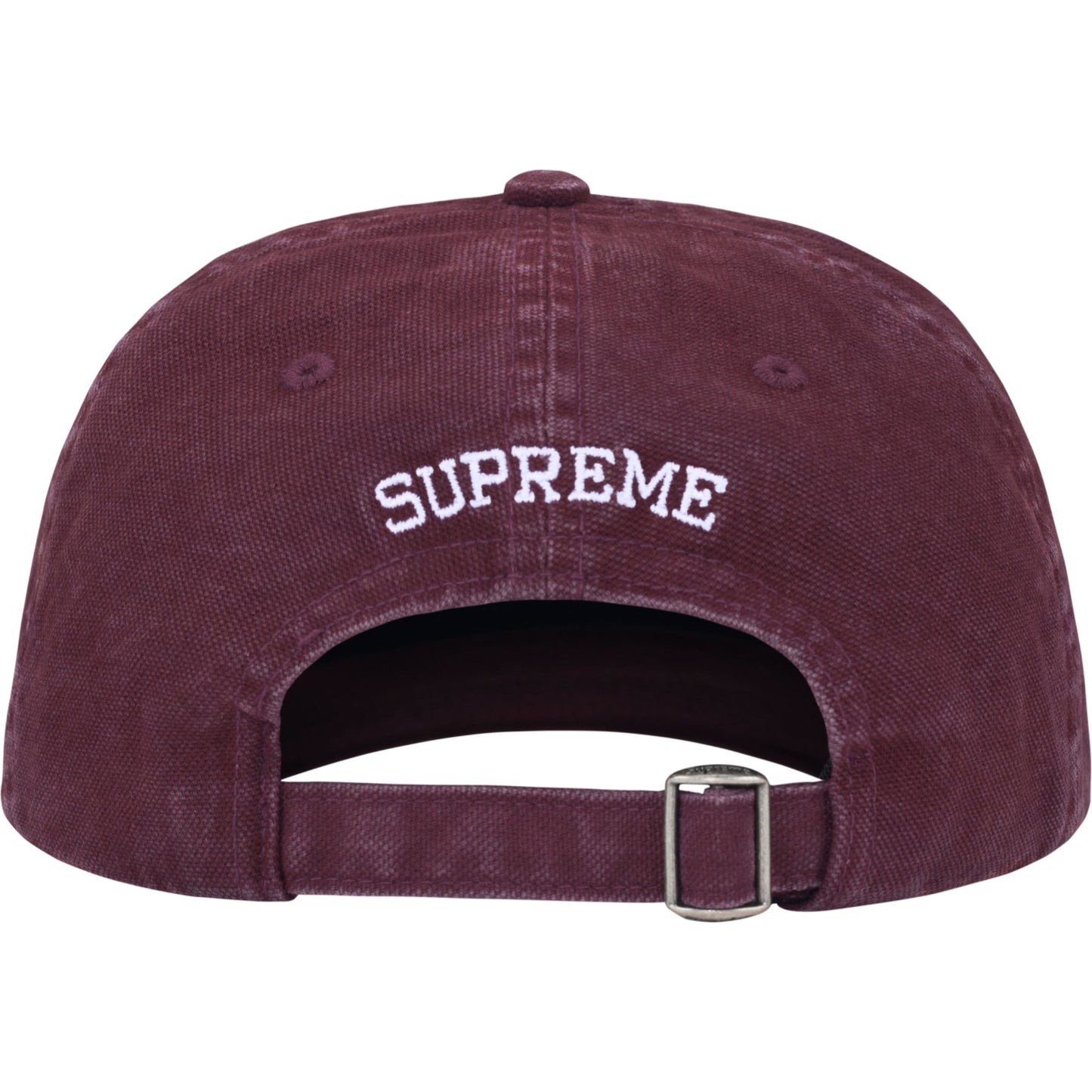 Supreme Washed Canvas S Logo 6-Panel "Plum"