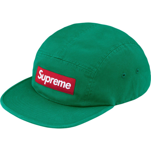 Supreme Washed Chino Twill Camp Cap "Green"
