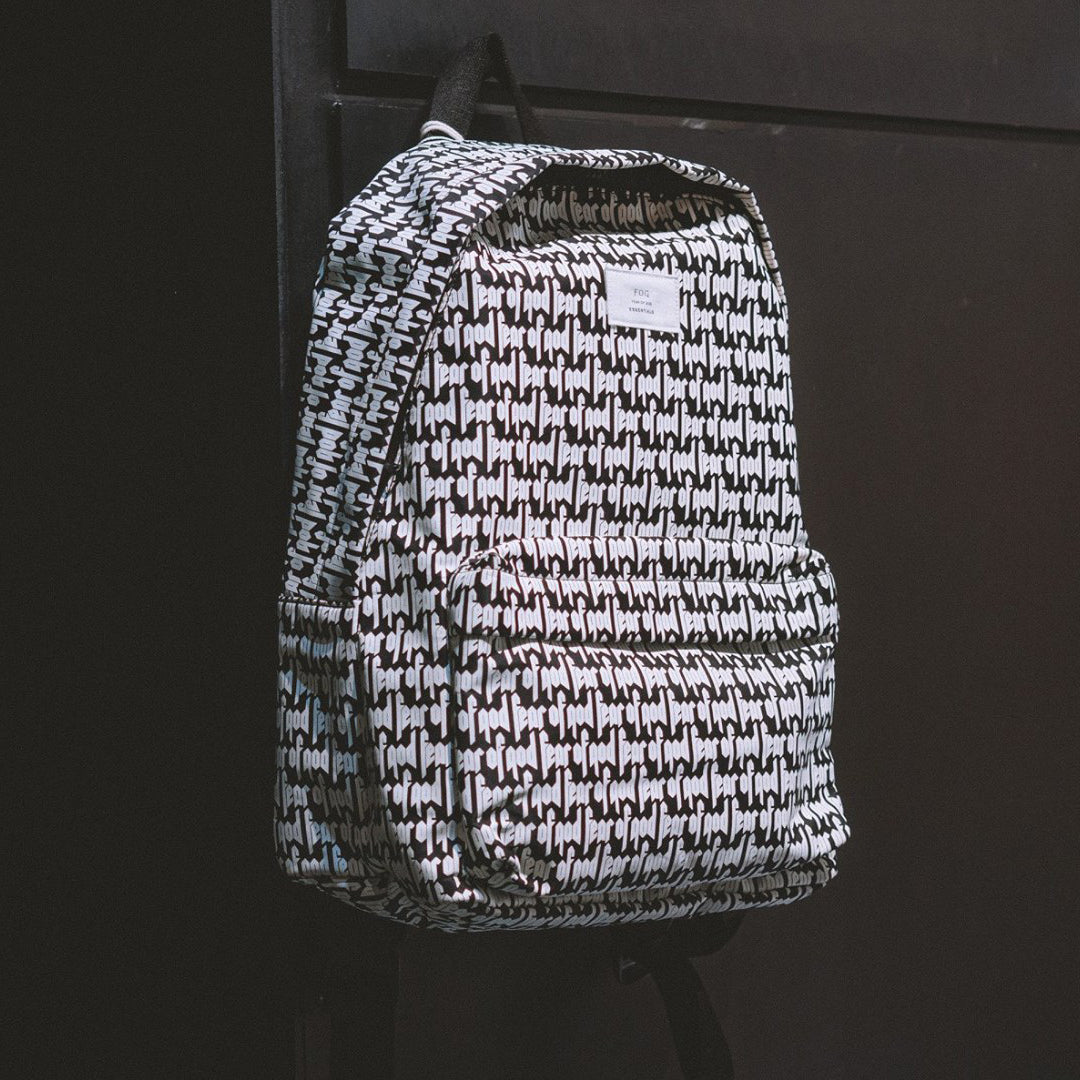 Fear of God Essentials Printed Backpack "Black/White"