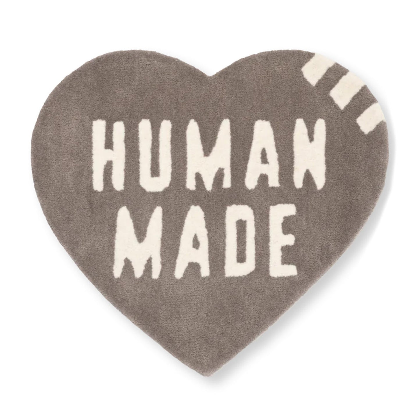 Human Made Heart Rug Medium "Grey"