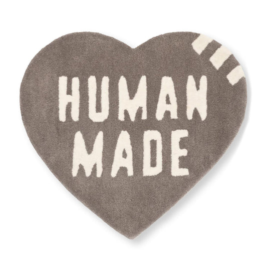 Human Made Heart Rug Medium "Grey"