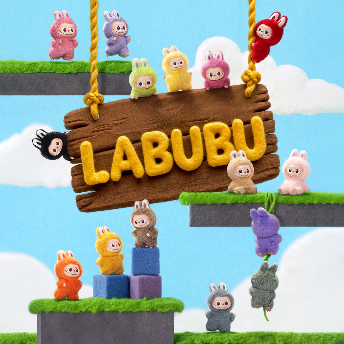 THE MONSTERS Labubu Pin For Love Series-Vinyl Plush Pendant (N - Z)