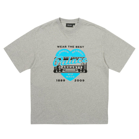 Palace x Carhartt WIP Heart T-shirt "Heather Grey"