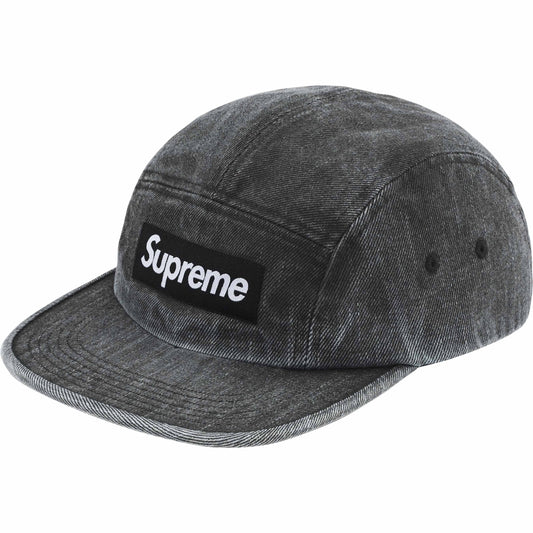 Supreme Coated Denim Camp Cap "Black"