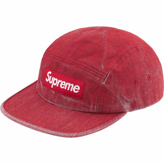 Supreme Coated Denim Camp Cap "Red"