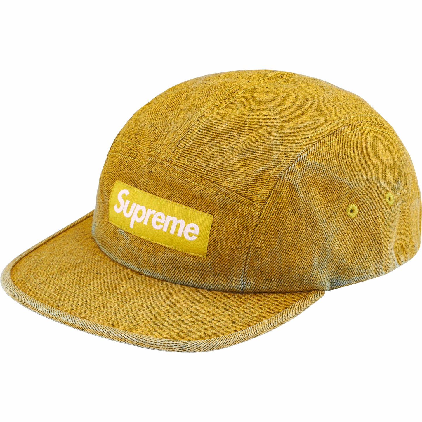 Supreme Coated Denim Camp Cap "Yellow"