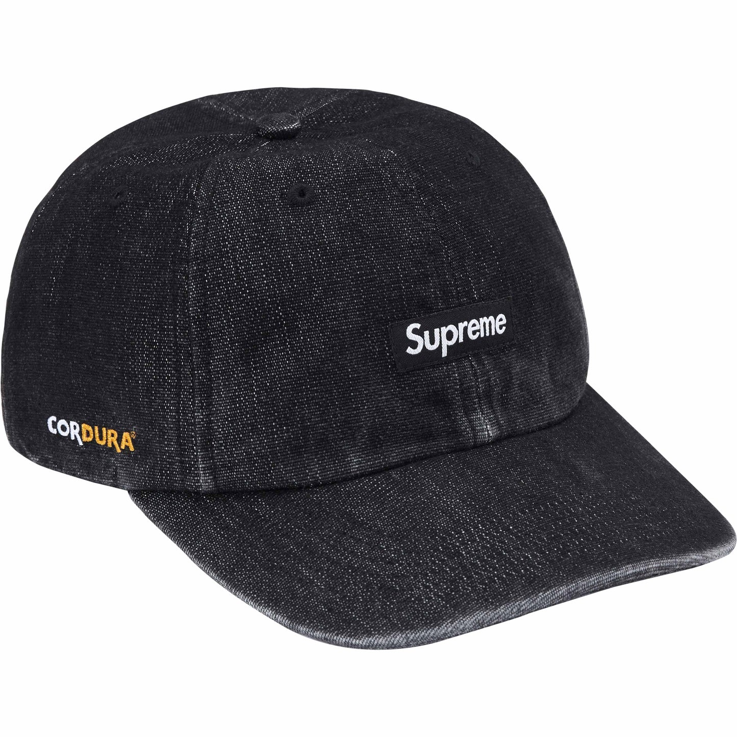 Supreme Cordura Denim Small Box 6-Panel "Black"