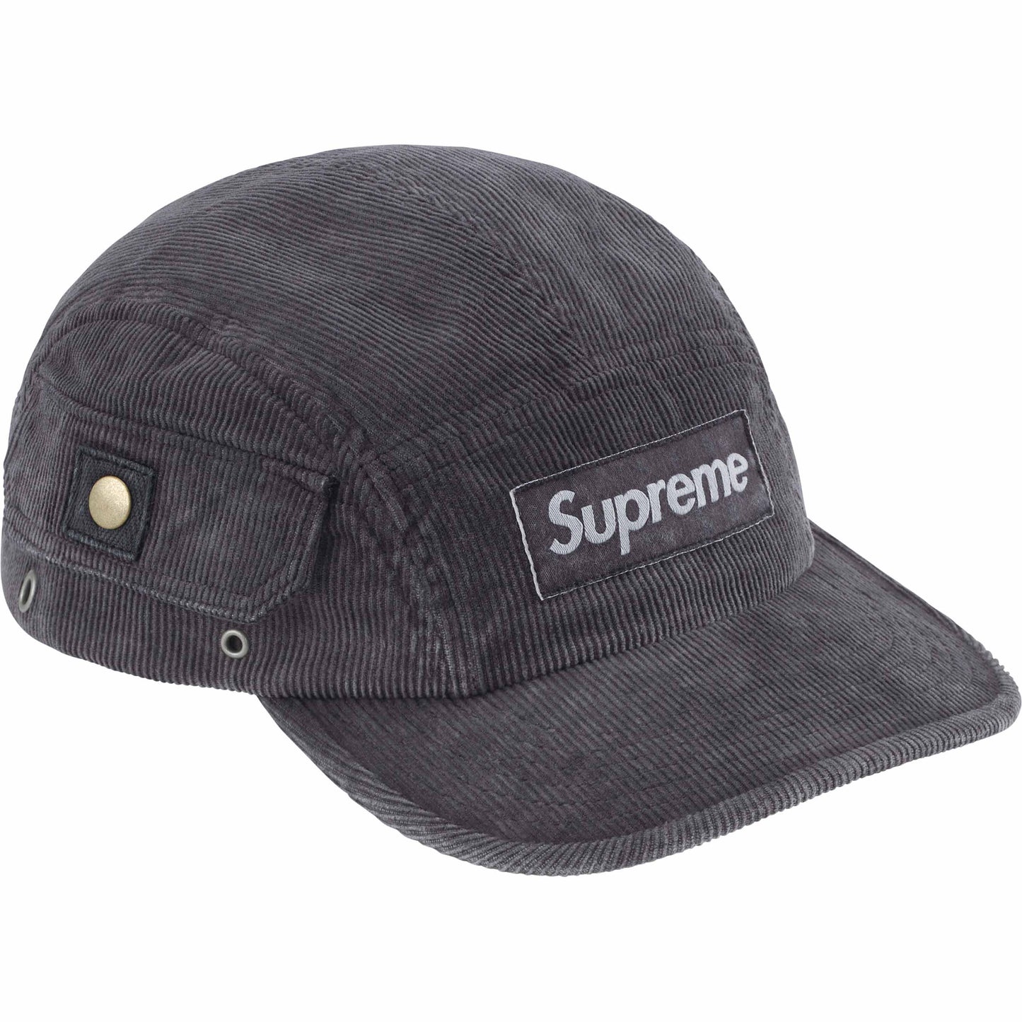 Supreme Corduroy Pocket Camp Cap "Black"