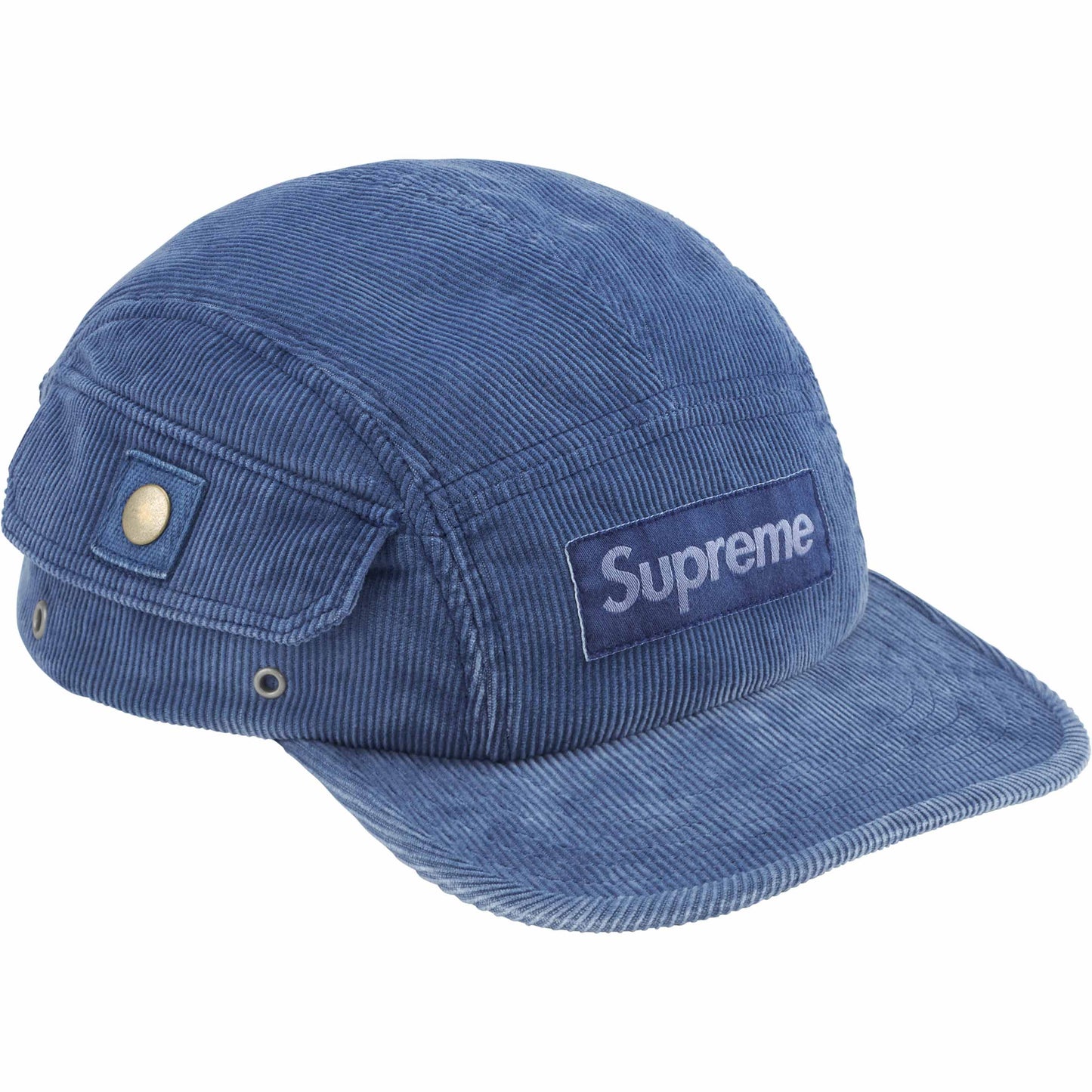 Supreme Corduroy Pocket Camp Cap "Blue"