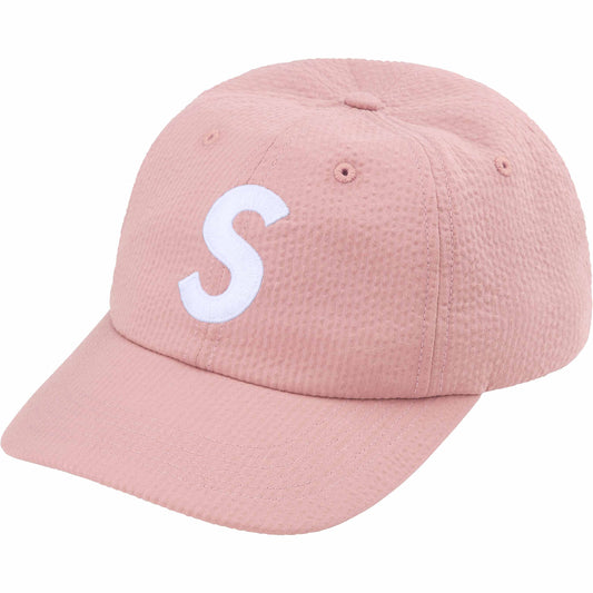 Supreme Seersucker S Logo 6-Panel "Pink"