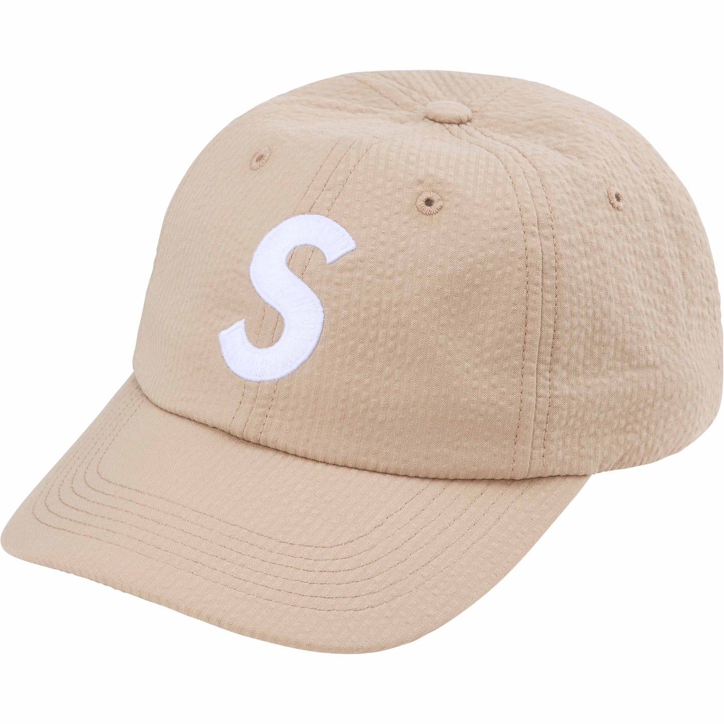 Supreme Seersucker S Logo 6-Panel "Tan"