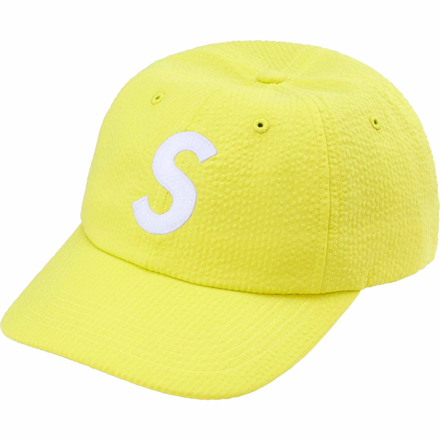 Supreme Seersucker S Logo 6-Panel "Yellow"