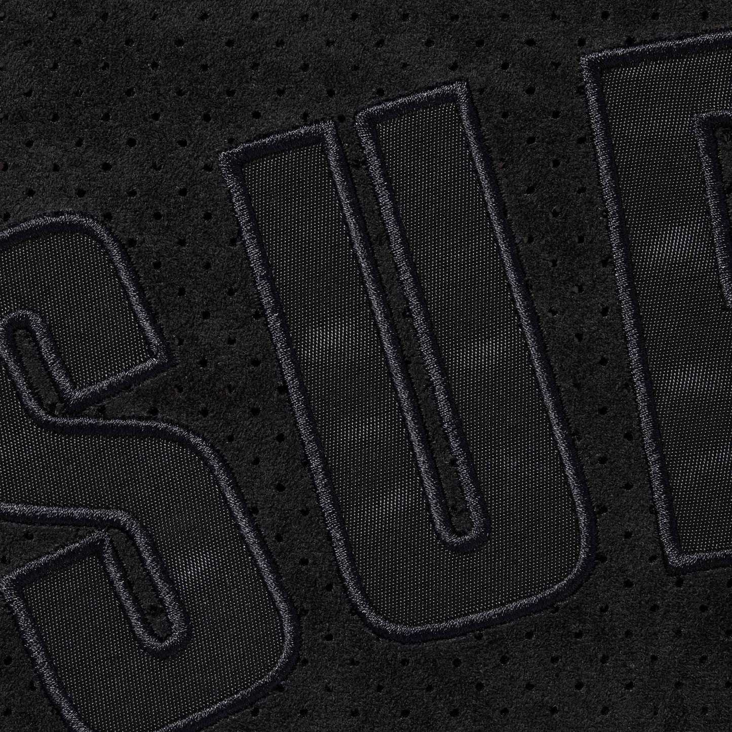 Supreme Ultrasuede Mesh Baseball Jersey "Black"