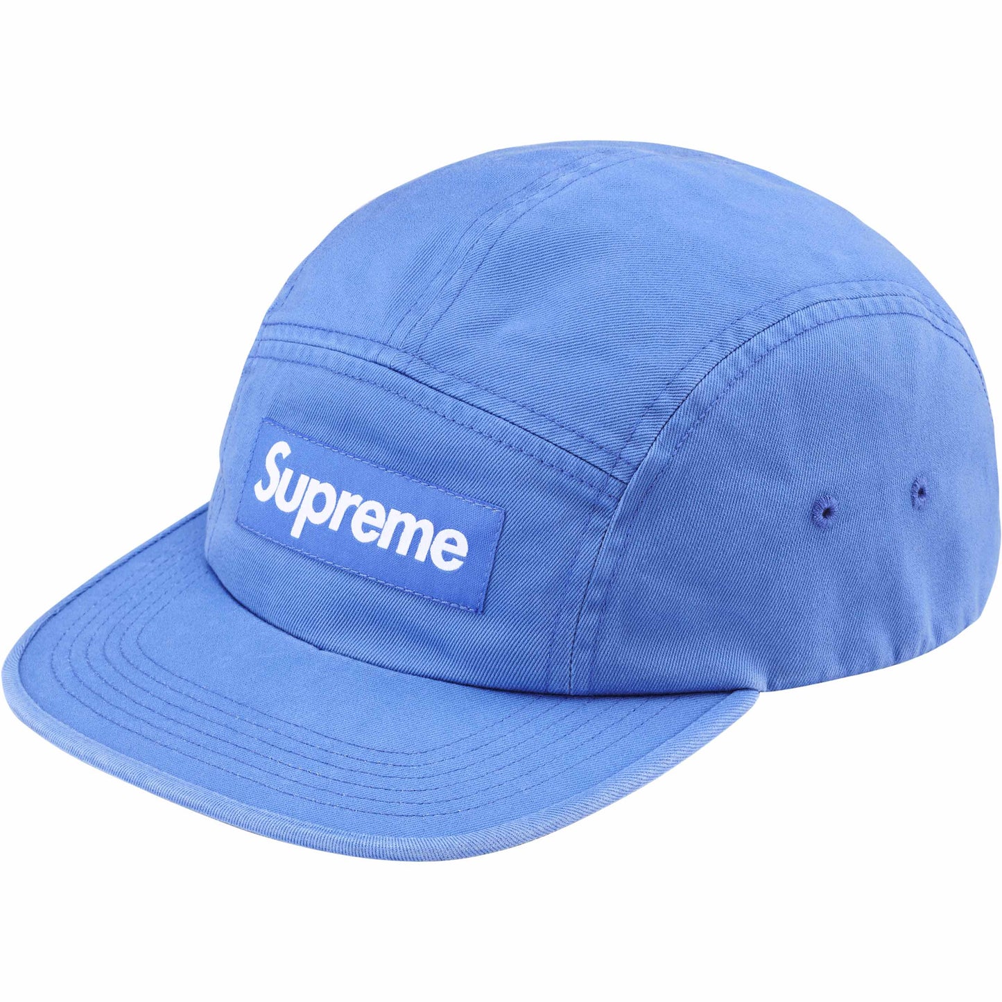 Supreme Washed Chino Twill Camp Cap "Light Royal"