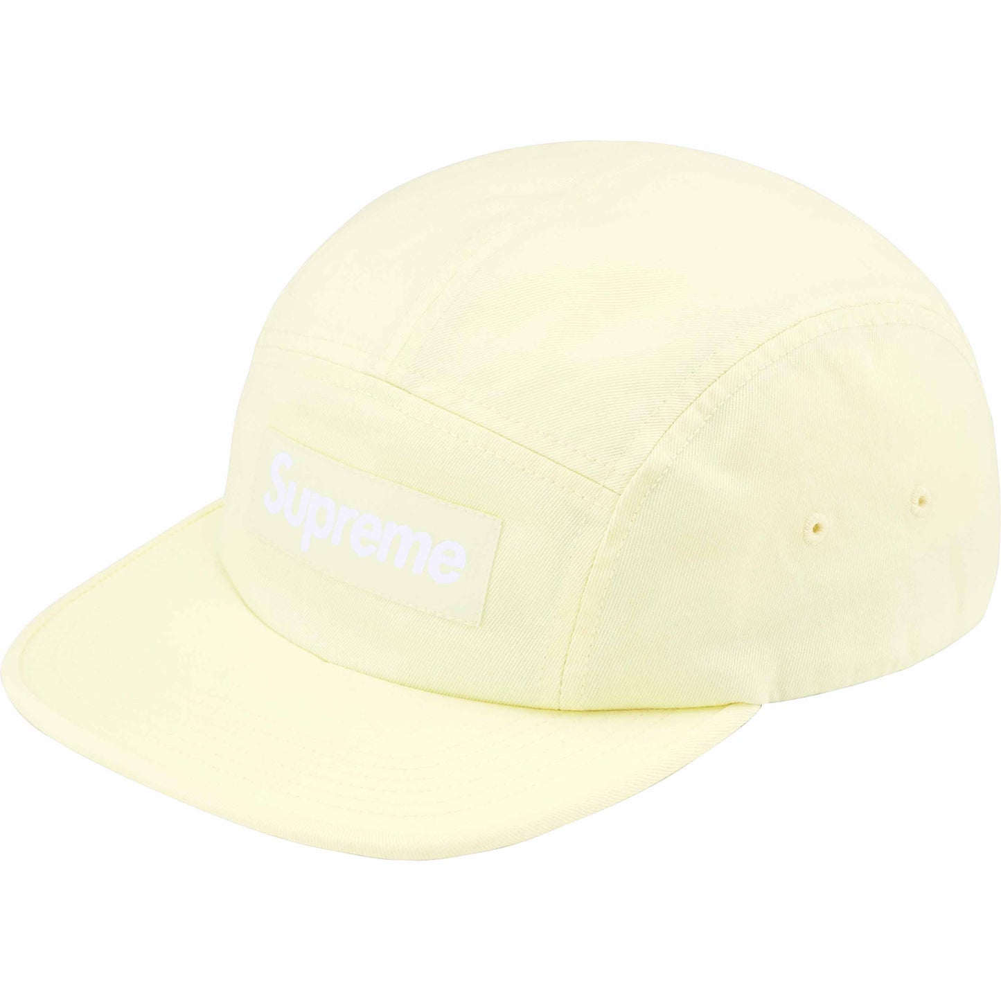 Supreme Washed Chino Twill Camp Cap "Light Yellow"