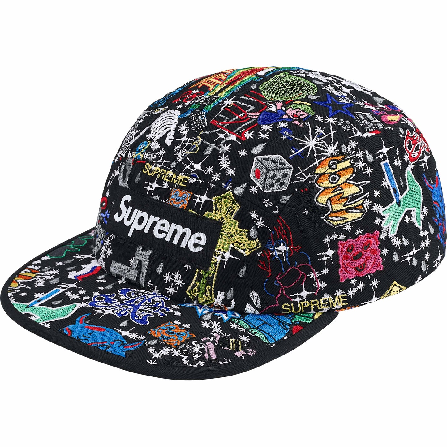 Supreme AOI Embroidered Camp Cap "Black"