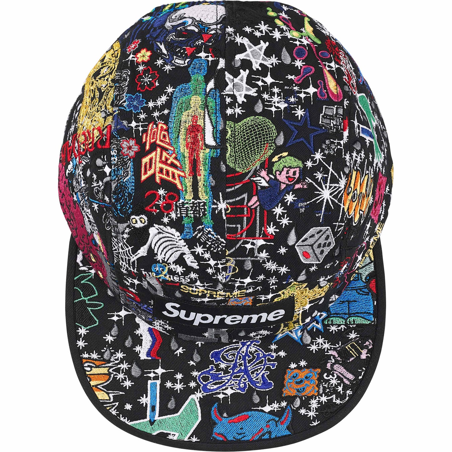 Supreme AOI Embroidered Camp Cap "Black"