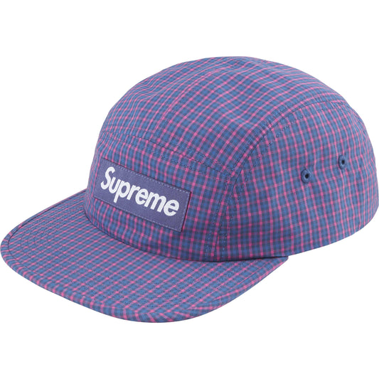 Supreme Cordura Plaid Camp Cap "Blue"