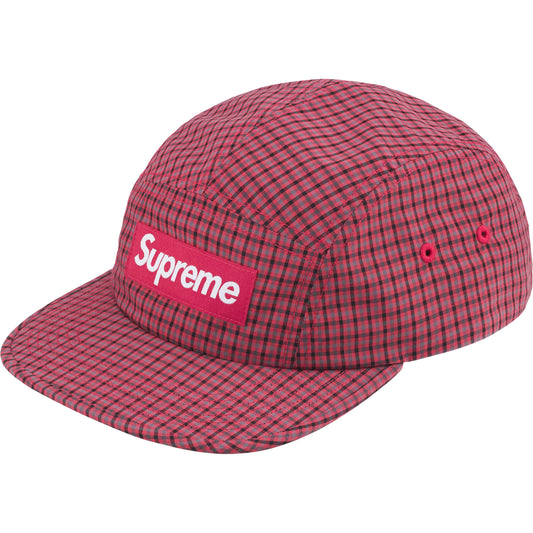 Supreme Cordura Plaid Camp Cap "Red"