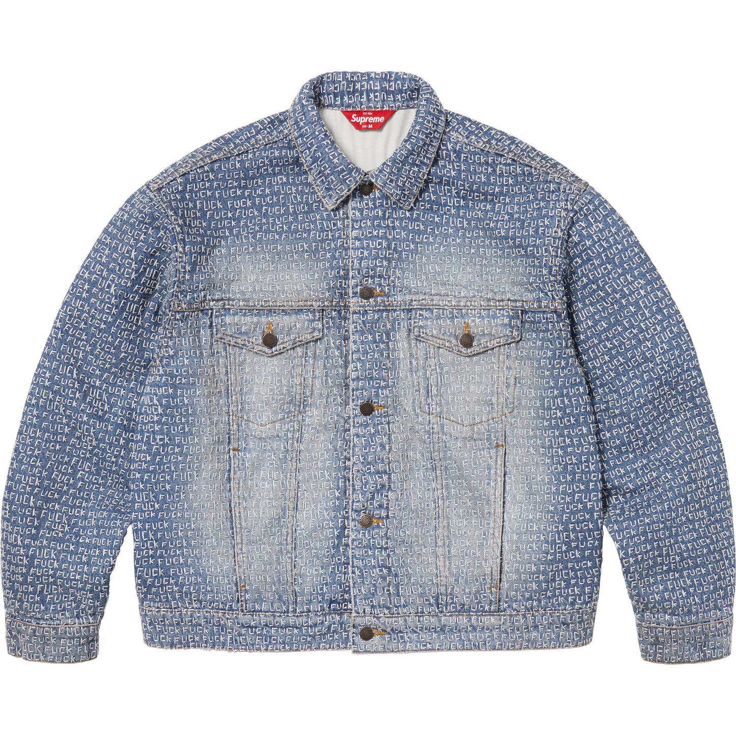 Supreme Fuck Stitch Denim Trucker Jacket Supreme Fuck Stitch Denim Trucker Jacket