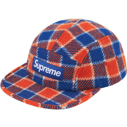 Supreme Harris Tweed Camp Cap "Red Plaid"