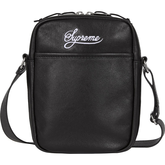 Supreme x Nike Leather Shoulder Bag "Black"