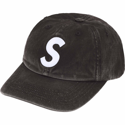 Supreme Pigment Coated S Logo 6-Panel "Black"