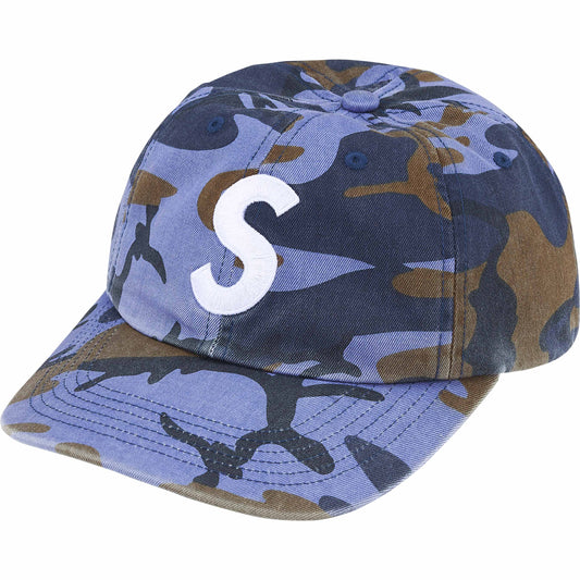 Supreme Pigment Coated S Logo 6-Panel "Blue Camo"