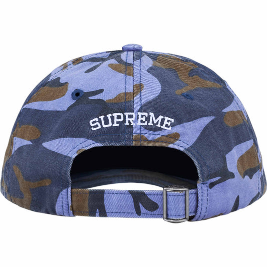 Supreme Pigment Coated S Logo 6-Panel "Blue Camo"