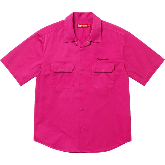 Supreme Rhinestone Pin Up S/S Work Shirt "Fuchsia"