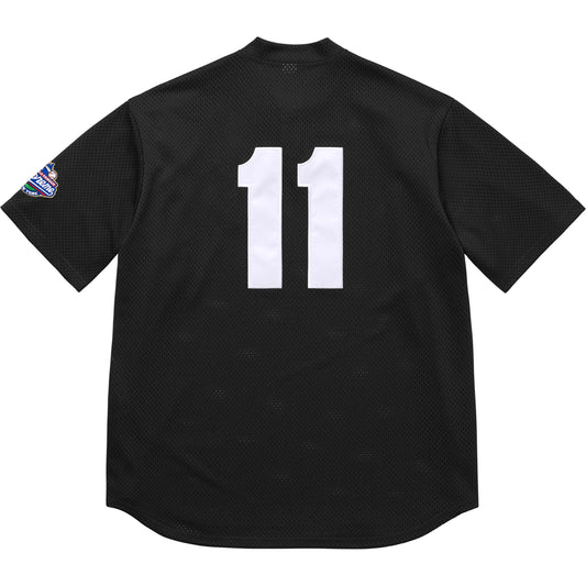 Supreme S Logo Baseball Henley "Black"