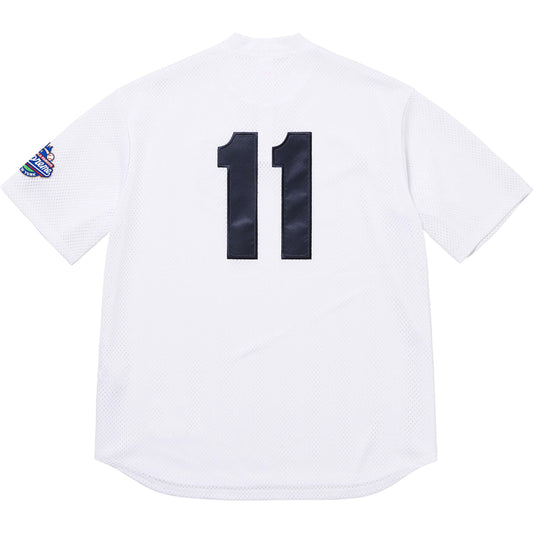 Supreme S Logo Baseball Henley "White"