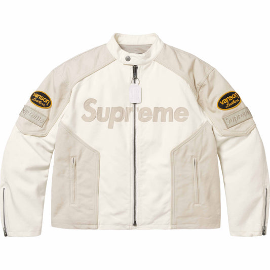 Supreme Vanson Leathers Cordura Cotton Jacket "White"