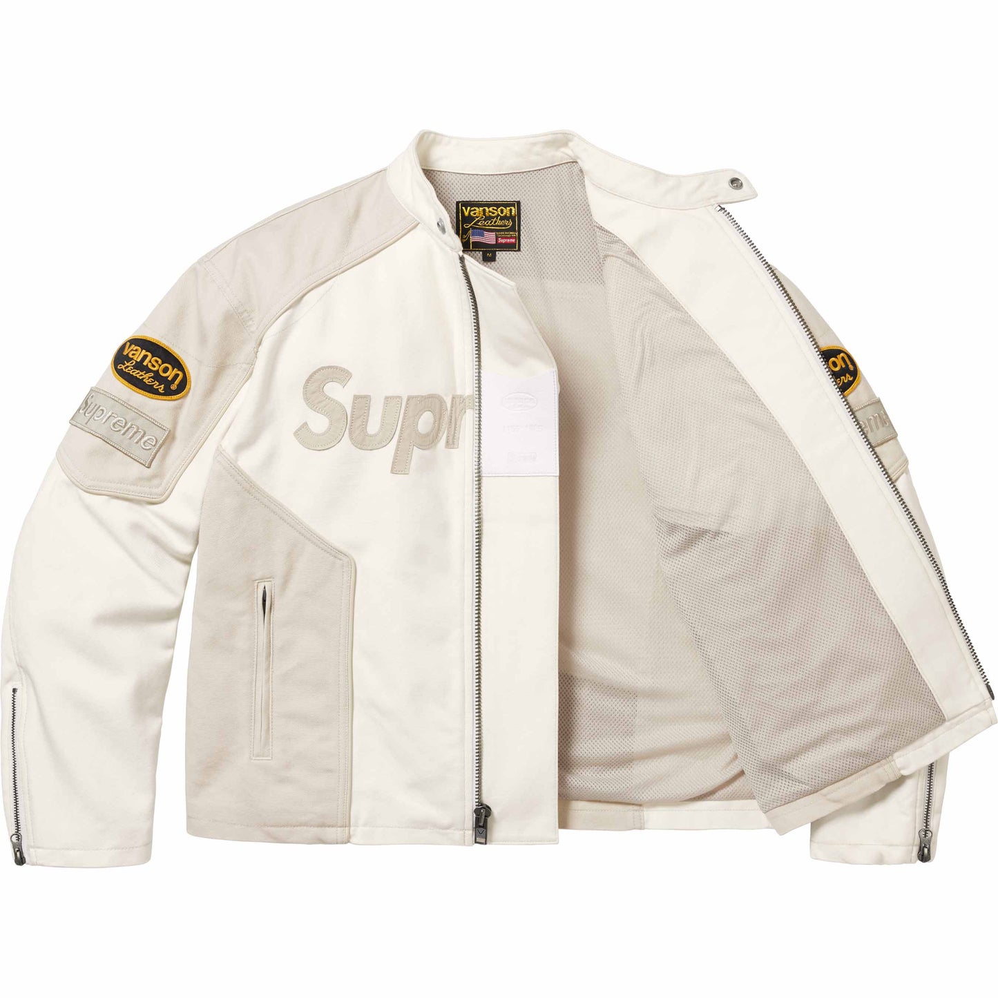 Supreme Vanson Leathers Cordura Cotton Jacket "White"