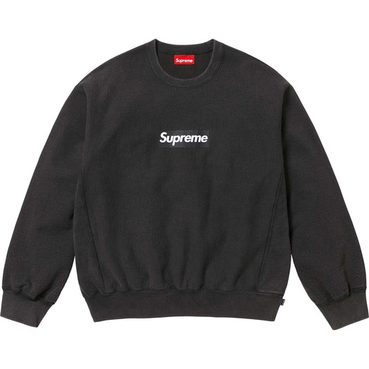 Supreme Washed Box Logo Crewneck "Black"